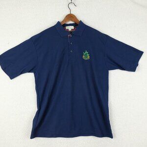 Quills Woollen Market Polo Mens Extra Large Blue Ireland Saint Patrick's Day